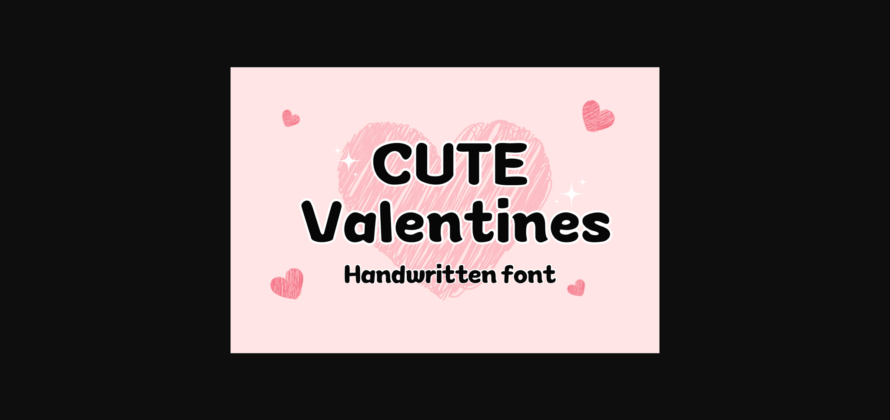 Cute Valentines Font Poster 3