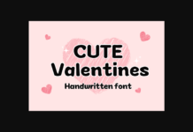 Cute Valentines Font Poster 1