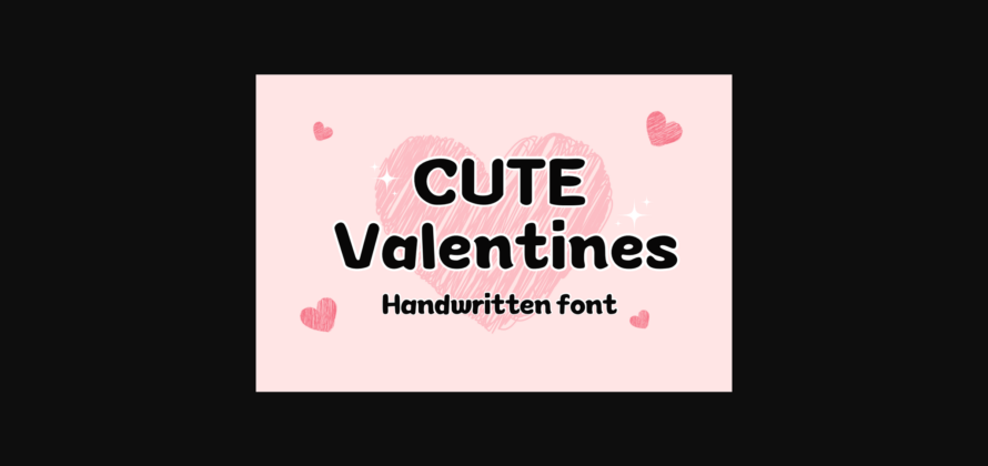 Cute Valentines Font Poster 1