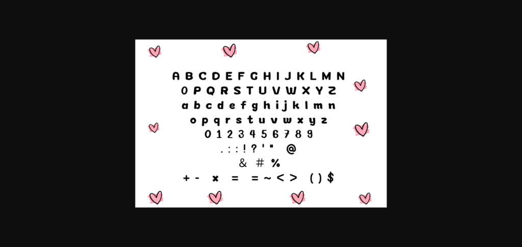 Cute Valentines Font Poster 4