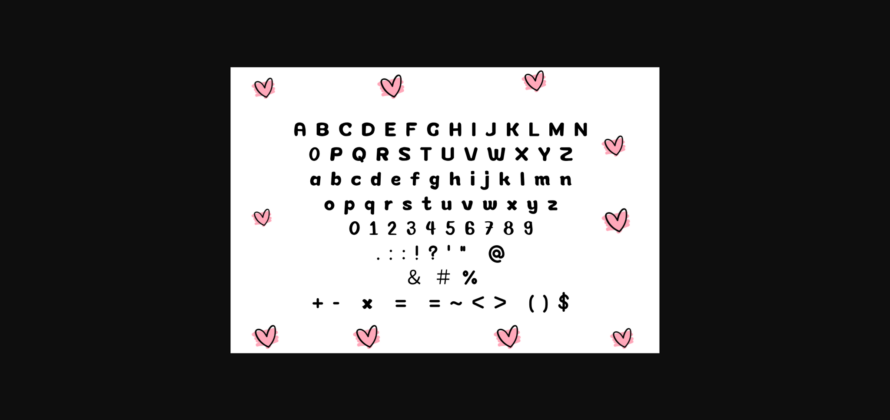 Cute Valentines Font Poster 4