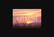 Cuteline Font Poster 1