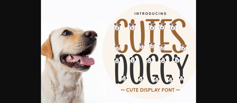 Cutes Doggy Font Poster 3