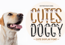 Cutes Doggy Font Poster 1