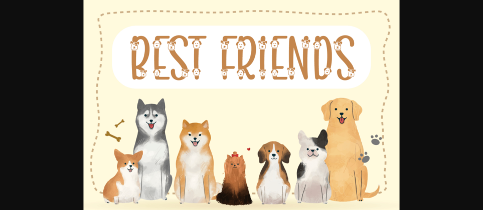 Cutes Doggy Font Poster 5