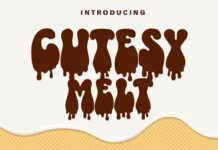 Cutesy Melt Font Poster 1