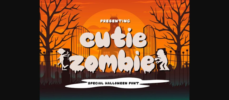 Cutie Zombie Font Poster 3