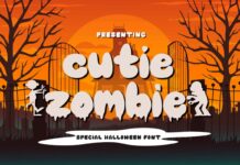 Cutie Zombie Font Poster 1