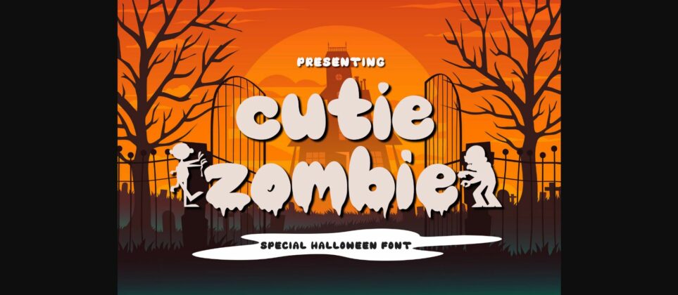 Cutie Zombie Font Poster 1