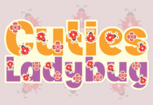 Cuties Ladybug Font Poster 1