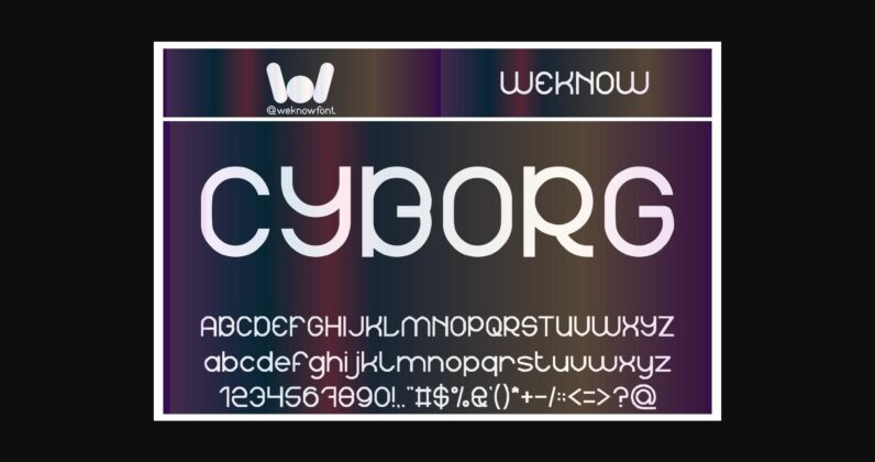 Cyborg Font Poster 3