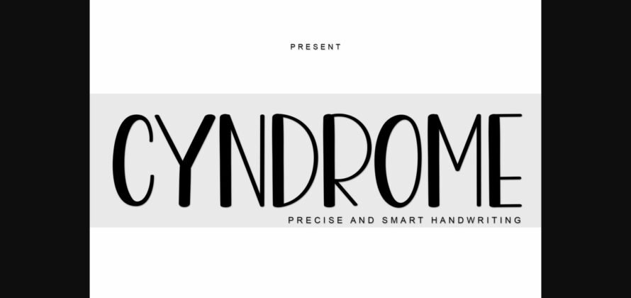 Cyndrome Font Poster 3