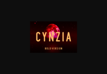 Cynzia Bold Font Poster 1