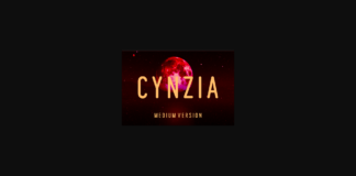 Cynzia Medium Font Poster 1