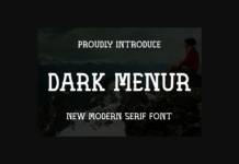 Dark Menur Font Poster 1