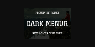 Dark Menur Font Poster 1