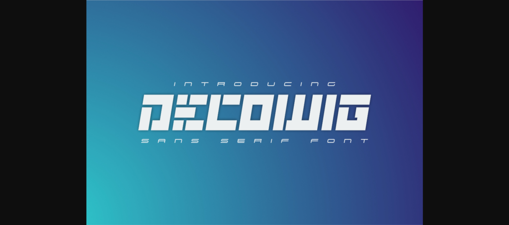 Decowig Font Poster 3