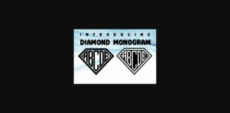 Diamond Monogram  Font Poster 1