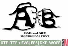 Dad and Son Font Poster 1