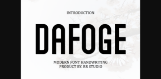 Dafoge Font Poster 1