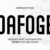 Dafoge Font