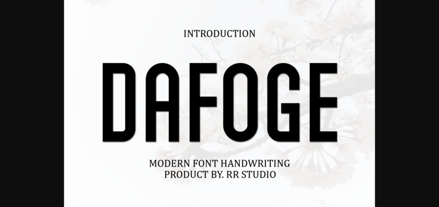 Dafoge Font Poster 1