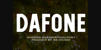 Dafone Font Poster 1