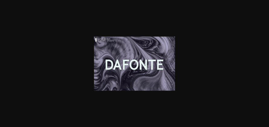 Dafonte Font Poster 3