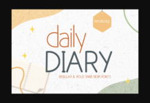 Daily Diary Font Poster 1