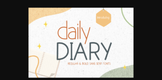 Daily Diary Font Poster 1