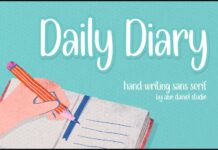 Daily Diary Font Poster 1