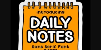 Daily Notes Font Poster 1