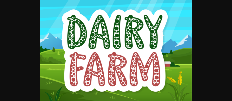 Dairy Farm Font Poster 3