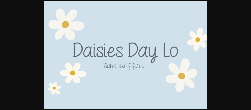 Daisies Day Lo Font Poster 3