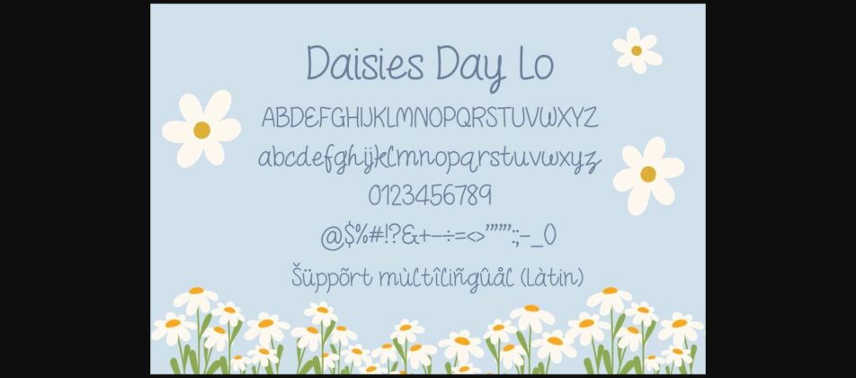 Daisies Day Lo Font Poster 2