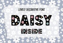 Daisy Inside Font Poster 1