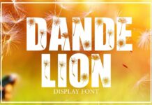 Dandelion Font Poster 1