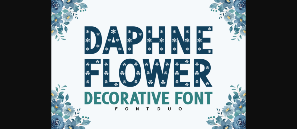 Daphne Flower Font Poster 3