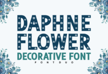 Daphne Flower Font Poster 1