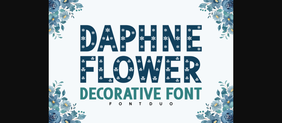 Daphne Flower Font Poster 1