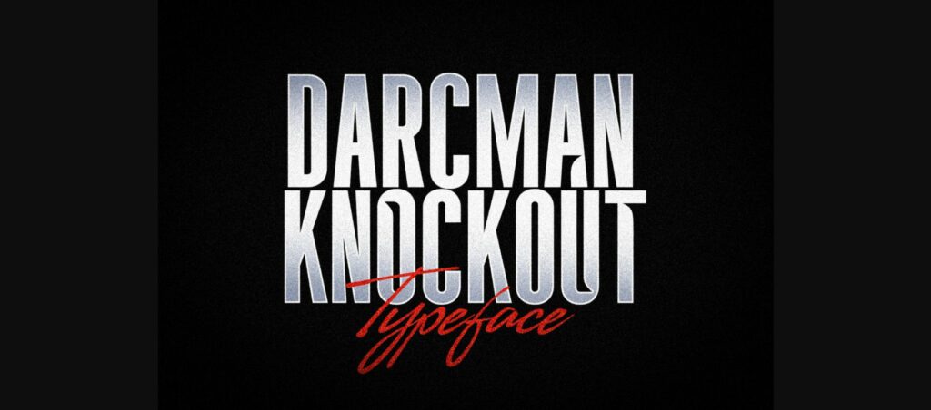 Darcman Knockout Font Poster 3