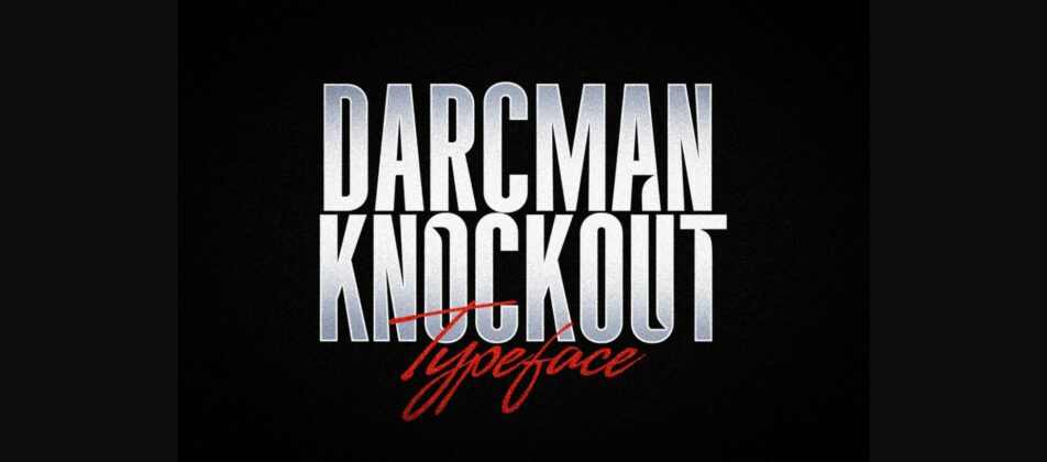 Darcman Knockout Font Poster 3