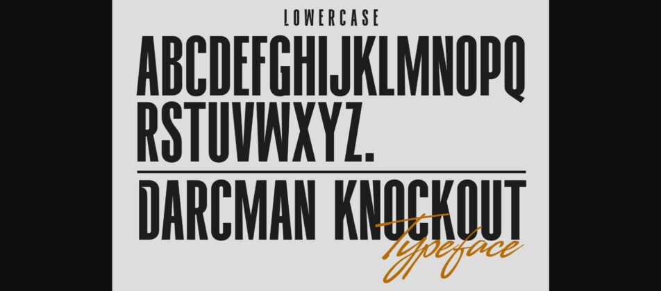 Darcman Knockout Font Poster 7