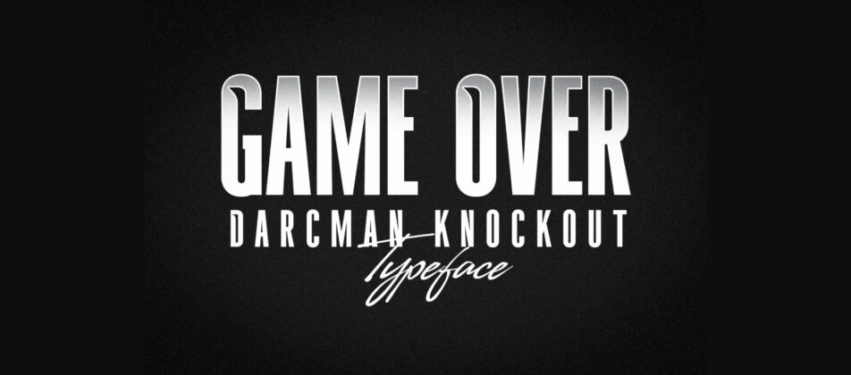 Darcman Knockout Font Poster 8