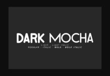 Dark Mocha Font Poster 1