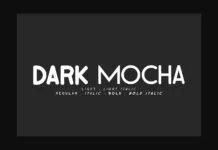 Dark Mocha Font Dark Mocha Font Poster 1