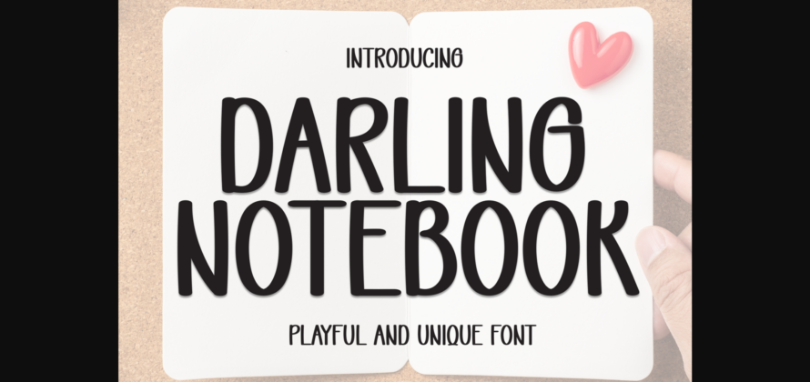 Darling Notebook Font Poster 3