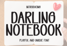 Darling Notebook Font Poster 1