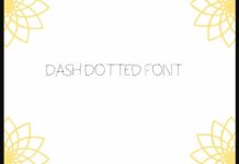 Dash Dotted Font Poster 1