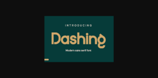 Dashing Font Poster 1